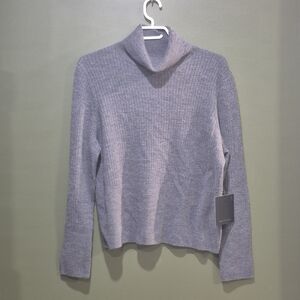 Max Studio 100% Extra Fine Merino Wool Grey Pullover Sweater Size XL